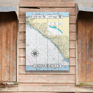 Laguna Beach, CA Area Chart - Wood & Metal Wall Art Joanne Murphy