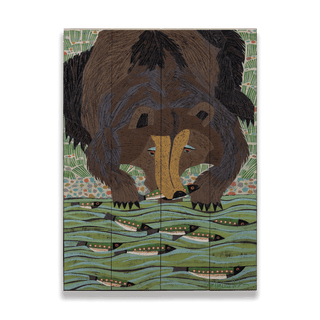 Kodiak's Catch - Wood & Metal Wall Art Shelle Lindholm