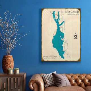 Lake Cascade, Idaho - Wood & Metal Wall Art