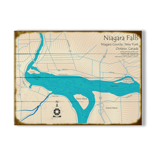 Niagara Falls Eastern Section NY - Wood & Metal Wall Art
