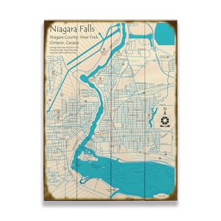 Niagara Falls (portrait orientation) NY - Wood & Metal Wall Art