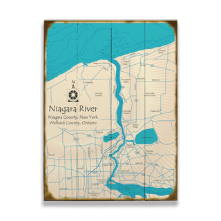 Niagara River Ontario to Falls - Wood & Metal Wall Art