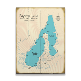 Payette Lake, Idaho - Wood & Metal Wall Art Wood by Lake Art