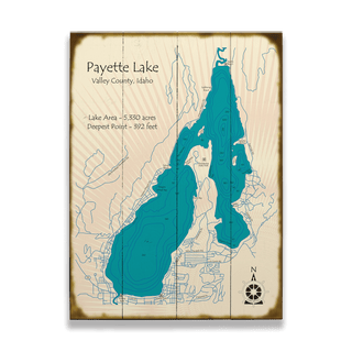 Payette Lake, Idaho - Wood & Metal Wall Art