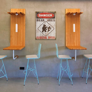Bear Warning Sign - Wood & Metal Wall Art Meissenburg Designs