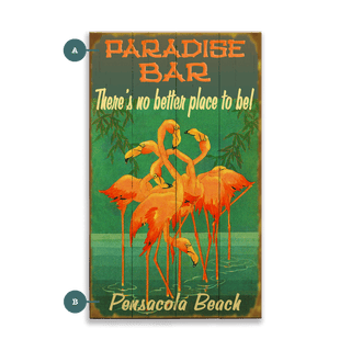 Flamingo Paradise - Wood & Metal Wall Art Meissenburg Designs