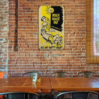 All Day Happy Hour Sunbathers - Wood & Metal Wall Art Meissenburg Designs
