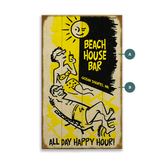 All Day Happy Hour Sunbathers - Wood & Metal Wall Art Meissenburg Designs