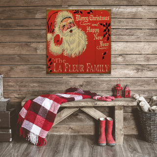 Matchbook Style Santa - Wood & Metal Wall Art Meissenburg Designs