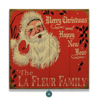 Matchbook Style Santa - Wood & Metal Wall Art Meissenburg Designs