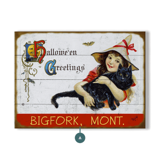 Halloween Greetings - Wood & Metal Wall Art