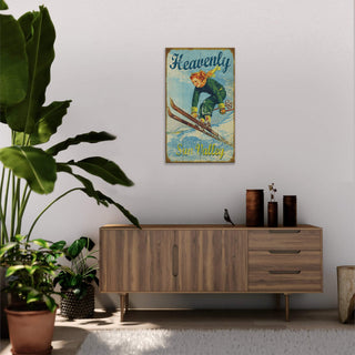 Heavenly Skier - Wood & Metal Wall Art