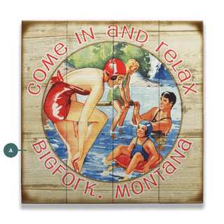 Family Swim Come Relax - Wood & Metal Wall Art Meissenburg Designs