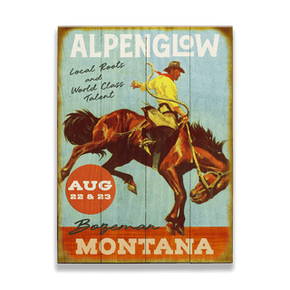 Cowpokes and Friendly Folks: Alpenglow - Wood & Metal Wall Art Alpenglow Festival