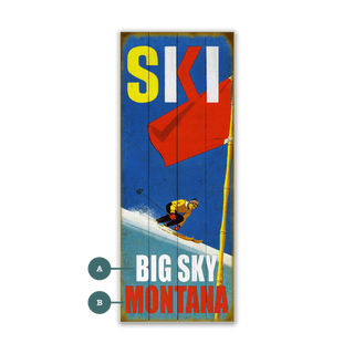 Ski Racer - Wood & Metal Wall Art Wood by Meissenburg Designs