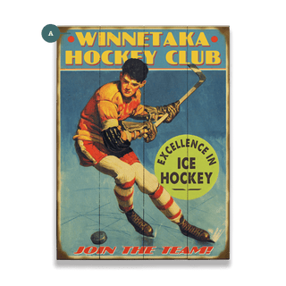 Excellence in Ice Hockey - Wood & Metal Wall Art