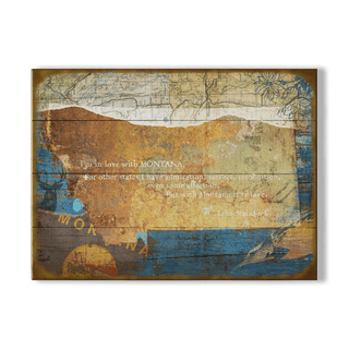 Sentimental States: Montana - Wood & Metal Wall Art Wood by Meissenburg Designs