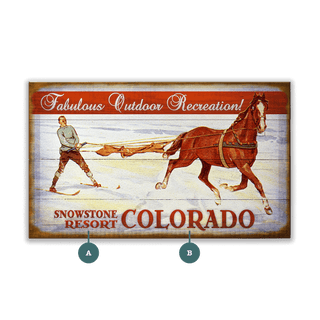 Skijoring Adventure - Wood & Metal Wall Art