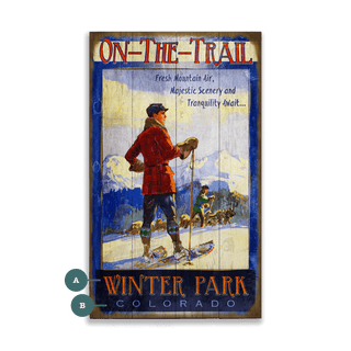 On the Trail Snowshoes - Wood & Metal Wall Art