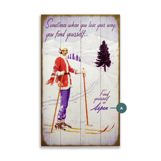 Find Yourself Cross Country Skiing - Wood & Metal Wall Art