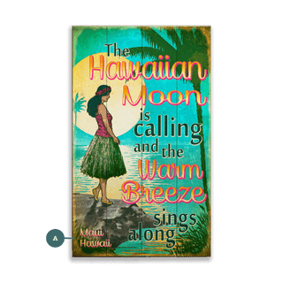 The Hawaiian Moon is Calling - Wood & Metal Wall Art