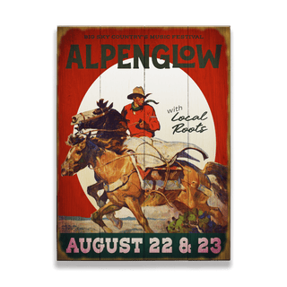 Cowboy Round-up: Alpenglow Festival - Wood & Metal Wall Art Alpenglow Festival