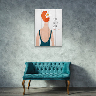 Fun in the Sun Swimcap Lady - Wood & Metal Wall Art by Meissenburg Designs