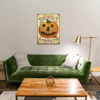 Halloween Greetings Jack-o-Lantern - Wood & Metal Wall Art Meissenburg Designs