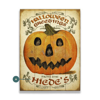 Halloween Greetings Jack-o-Lantern - Wood & Metal Wall Art Meissenburg Designs