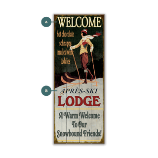 Après-Ski Lodge - Wood & Metal Wall Art