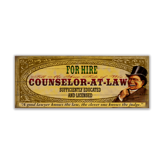 Legal Office - Counselor-at-Law: Male (Generic) - Wood & Metal Wall Art Wood by Meissenburg Designs