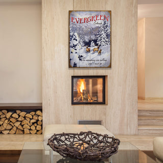 Winter Elk: The Mountains are Calling - Wood & Metal Wall Art Meissenburg Designs
