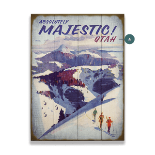 Absolutely Majestic Skiing - Wood & Metal Wall Art