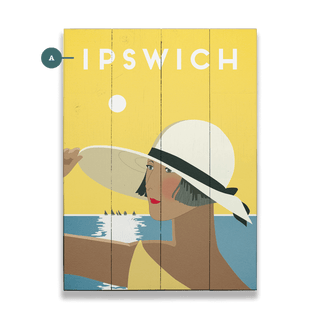 White Sunhat - Wood & Metal Wall Art Wood Meissenburg Designs