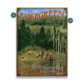 Summer Elk: The Mountains are Calling - Wood & Metal Wall Art Meissenburg Designs