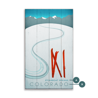 Skis in the Snow - Wood & Metal Wall Art Wood by Meissenburg Designs