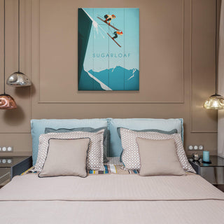 Skiing Off the Cliff - Wood & Metal Wall Art by Meissenburg Designs