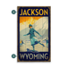 Alpine Ice Skating - Wood & Metal Wall Art
