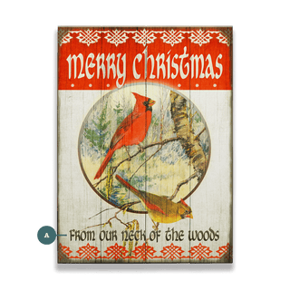 Merry Christmas Cardinals - Wood & Metal Wall Art Meissenburg Designs