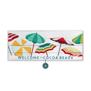 Umbrella Beach - Wood & Metal Wall Art