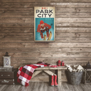 Ski Park City - Wood & Metal Wall Art