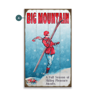 Full Season of Skiing - Wood & Metal Wall Art