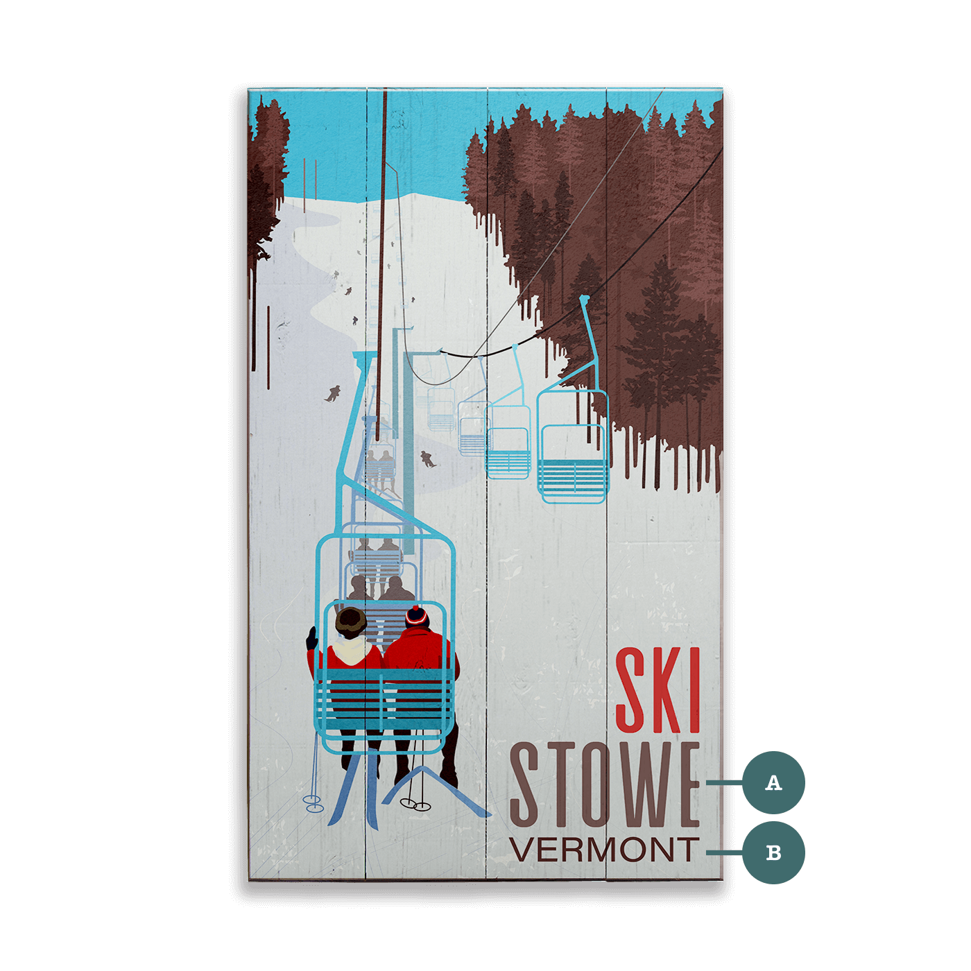 Mountain Chair Lift - Wood & Metal Wall Art – Old Wood Signs