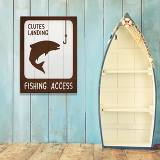 Fishing Access - Wood & Metal Wall Art Meissenburg Designs