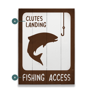 Fishing Access - Wood & Metal Wall Art Meissenburg Designs