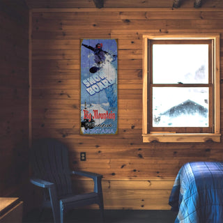 Soaring Over the Summit Snowboard - Wood & Metal Wall Art Wood & Metal Wall Art Meissenburg Designs