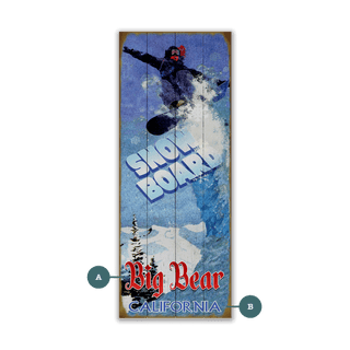 Soaring Over the Summit Snowboard - Wood & Metal Wall Art