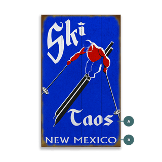 Sapphire Slalom - Wood & Metal Wall Art Wood Meissenburg Designs