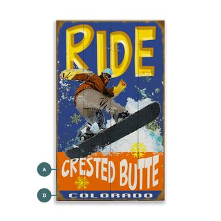 Ride Snowboard - Wood & Metal Wall Art Meissenburg Designs