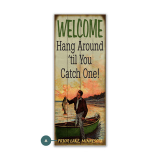 Hang Around Fisherman - Wood & Metal Wall Art Wood Bass by Meissenburg Designs